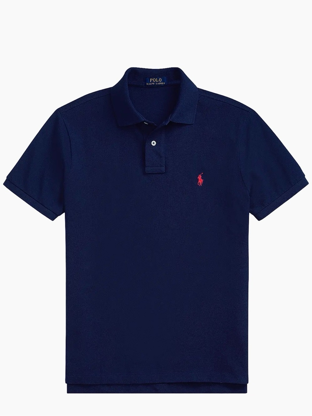 Ralph Lauren Navy Polo with Red Pony Embroidery